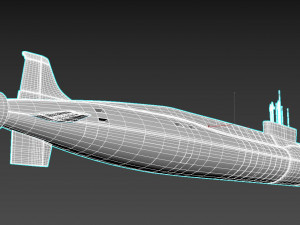 nuclear submarine borey Modelo 3D