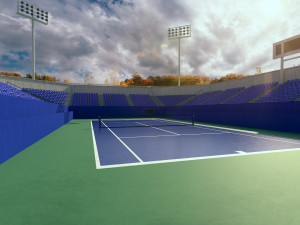 tennis court Modèle 3D