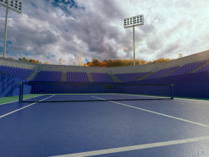 tennis court Modèle 3D