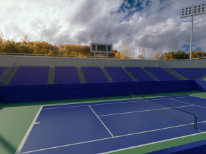 tennis court Modèle 3D