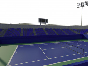 tennis court Modèle 3D