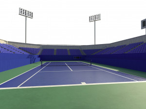 tennis court Modèle 3D