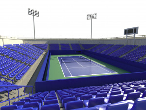 tennis court Modèle 3D