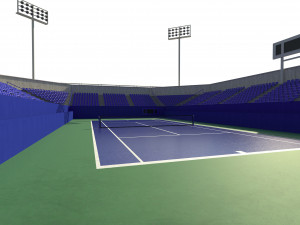tennis court Modèle 3D