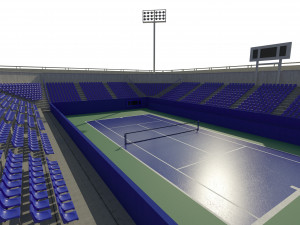 tennis court Modèle 3D