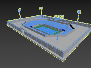 tennis court Modèle 3D
