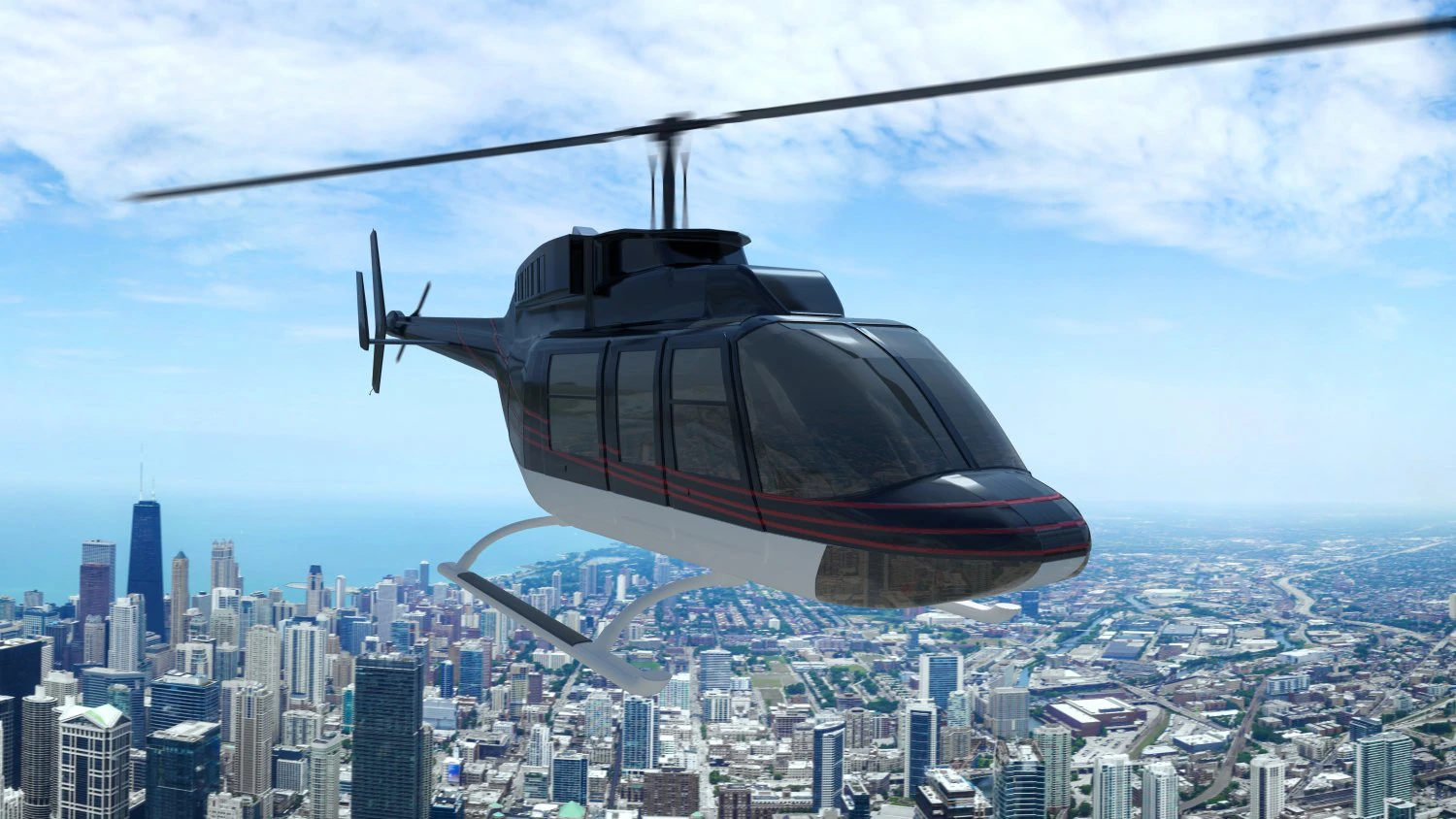 helicopter bell 206l-4 long ranger iv 3D Model .c4d .max .obj .3ds .fbx .stl .blend 