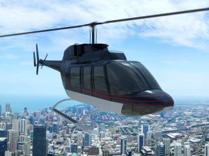 헬리콥터 벨 206l-4 장거리 레인저 iv 3D 모델