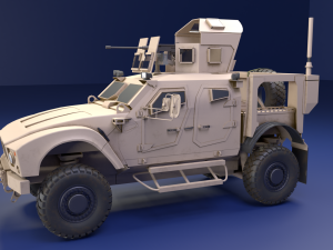 Oshkosh m-atv military vehicle game ready 3D Model