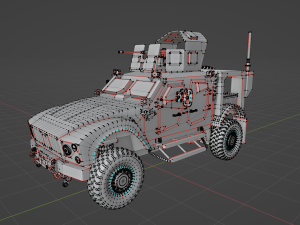 Oshkosh m-atv military vehicle game ready 3D Model