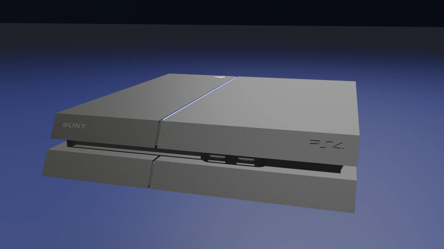 sony playstation 4 low-poly 3D Model .c4d .max .obj .3ds .fbx .stl .blend