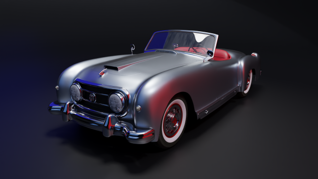 Nash Healey vintage car 3D 1952-1953 model 3D 모델 .c4d .max .obj .3ds .fbx .stl .blend 
