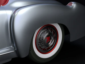 नैश हीली विंटेज कार 3डी 1952-1953 मॉडल 3D मॉडल