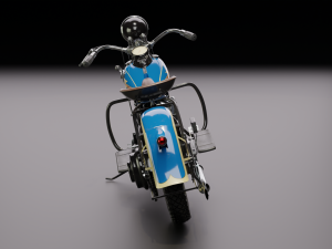 Harley Davidson Knucklehead EL 1936 Motorcycle Low Poly Modello 3D