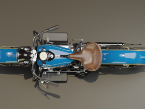 Harley Davidson Knucklehead EL 1936 Motorcycle Low Poly Modello 3D
