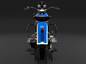 Harley Davidson Knucklehead EL 1936 Motorcycle Low Poly Modello 3D