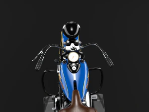 Harley Davidson Knucklehead EL 1936 Motorcycle Low Poly 3D Model