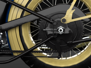 Harley Davidson Knucklehead EL 1936 Motorcycle Low Poly Modello 3D