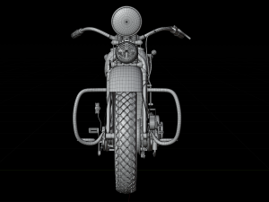Harley Davidson Knucklehead EL 1936 Motorcycle Low Poly Modello 3D