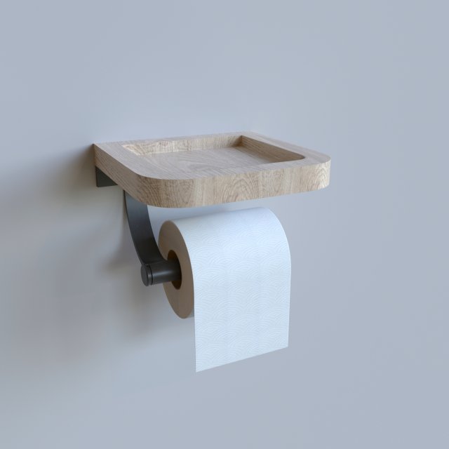 wooden toilet paper stand 3D Model .c4d .max .obj .3ds .fbx .stl .blend 