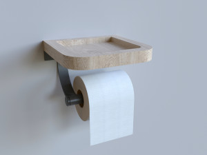 wooden toilet paper stand 3D-Modell