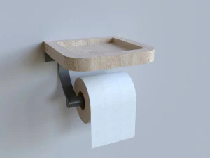 나무 화장지 스탠드 3D 모델