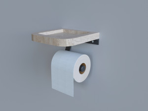 wooden toilet paper stand 3D Model