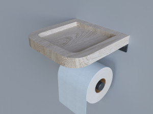 wooden toilet paper stand 3D Model