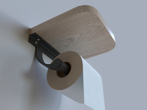wooden toilet paper stand 3D Model