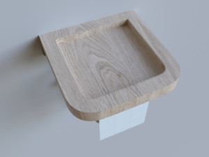 wooden toilet paper stand 3D Model