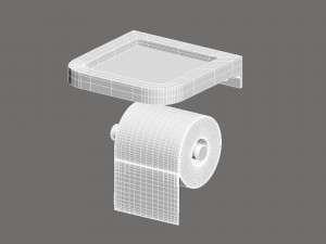 wooden toilet paper stand 3D Model
