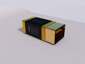 golden perfume kit 3D Model