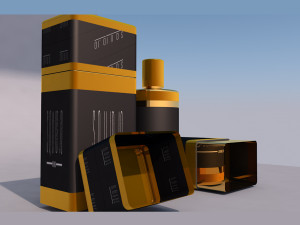 golden perfume kit 3D Model