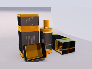 golden perfume kit 3D Model