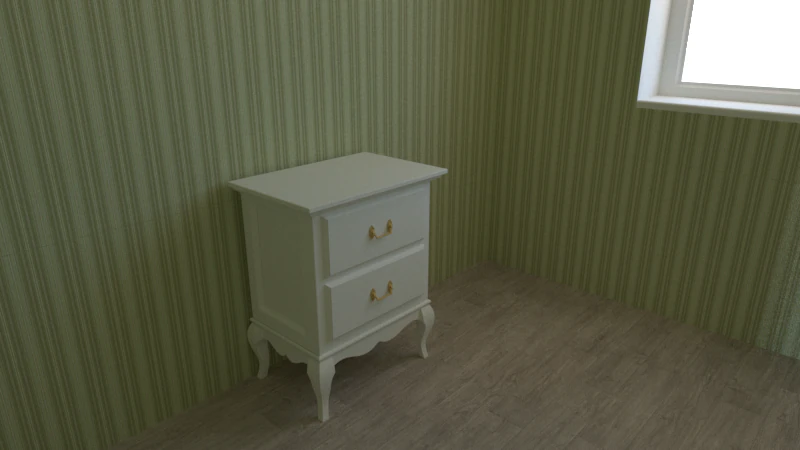 bedside table 3D Model .c4d .max .obj .3ds .fbx .stl .blend 