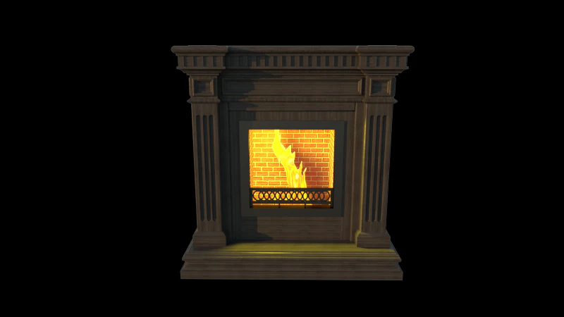 fireplace 3D Model .c4d .max .obj .3ds .fbx .stl .blend 