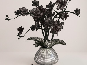 bouquet pink white flower Modello 3D