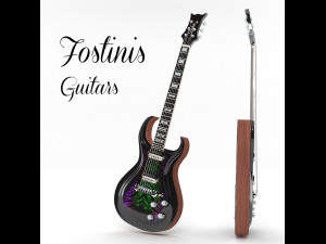 electric guitar fostins 3D 모델