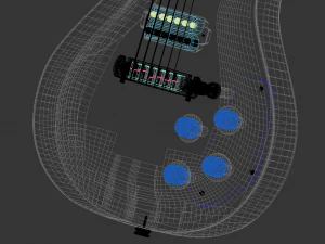 electric guitar fostins 3D Model