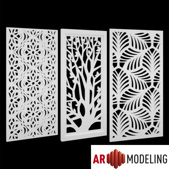 woden decorative panel 3Dモデル .c4d .max .obj .3ds .fbx .stl .blend