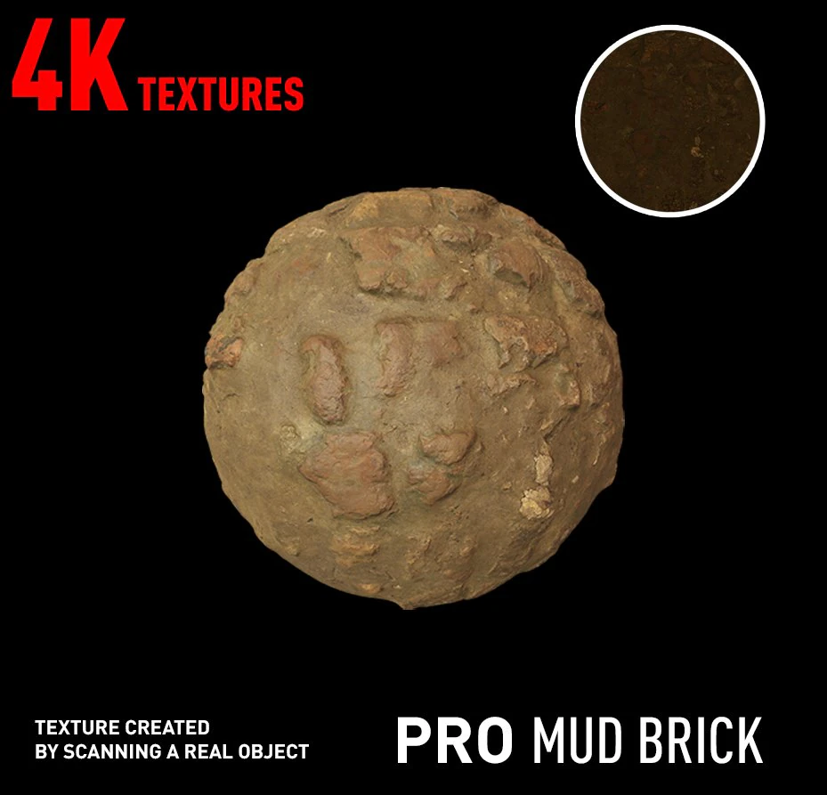 mud brick 4k professional textures CG Textures .c4d .max .obj .3ds .fbx .stl .blend 