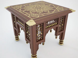 mesa eg&iacute;pcia de madeira Modelo 3D