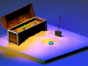 low poly modeling - gold digger 3D Model