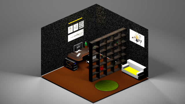low poly modeling - apartment 3D 模型 .c4d .max .obj .3ds .fbx .stl .blend 