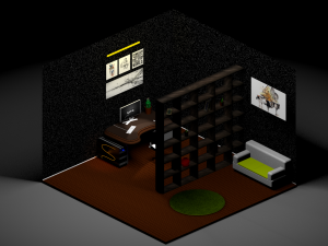low poly modeling - apartment 3D 模型