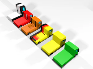 low poly modeling - trucks 3D Model