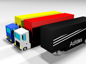 low poly modeling - trucks 3D मॉडल
