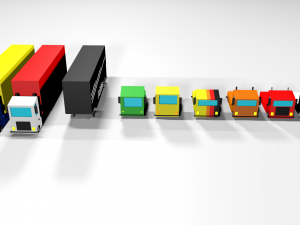 low poly modeling - trucks 3D मॉडल