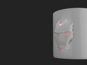 mug with iron man design 3d print model 3D Принт Модель