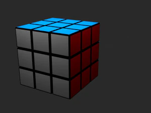 the 3x3 rubiks cube 3D Model